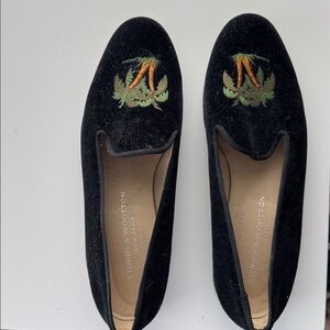 Stubbs and Wootton Velvet Embroidered “Palm Trees” Size 11